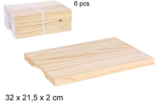 [103210] Tabla churrasco de madera 35x21.5cm
