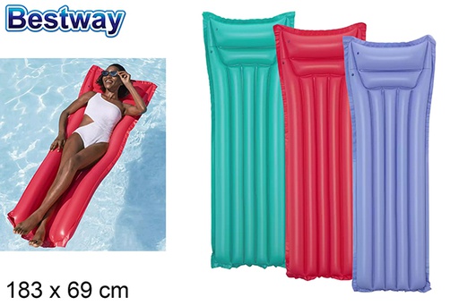 [200253] Inflatable mat in assorted colors bag bw 183x69 cm