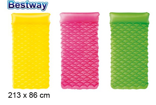 [200254] Inflatable roll-up mattress bag bw 213x86 cm