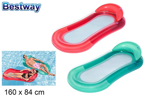 [200269] Inflatable mattress net pillow box bw 160x84 cm