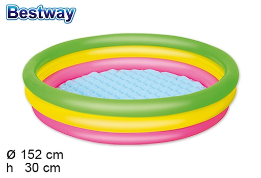 [200292] Piscine gonflable pour enfants 3 couleurs sac bw 152x30 cm