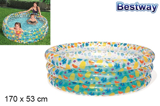 [202924] Piscine gonflable transparente Sea Life 170x53 cm