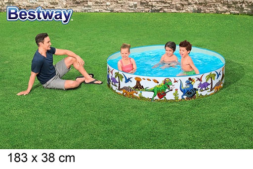 [202948] Inflatable dinosaur pool Fill y Fun 183x38 cm