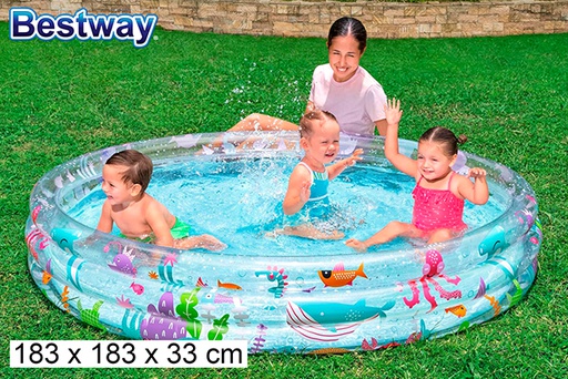 [203023] Piscina hinchable fondo marino caja bw 183x33 cm