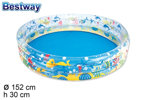 [203043] Piscina hinchable fondo marino bolsa bw 152x30 cm