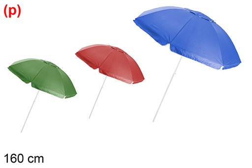 [106097] Beach umbrella assorted colors 160 cm