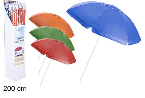 [106101] Beach umbrella assorted colors 200 cm