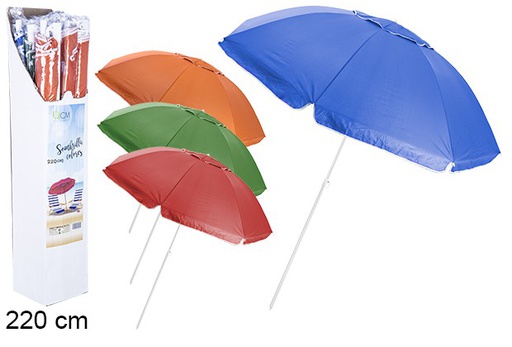 [106103] Beach umbrella assorted colors 220 cm