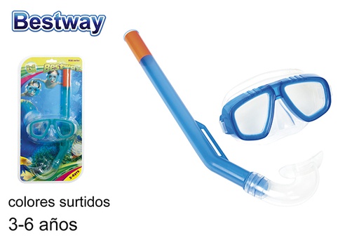[203010] Pack occhiali + tubo da immersione KIDS colori assortiti
