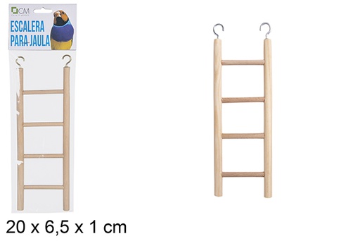 [102078] Escalera madera para jaula 20x6,5 cm