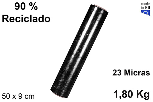 [106153] Film étirable noir 23 microns 1,80 kg