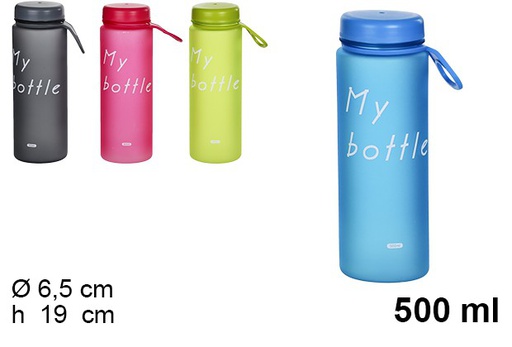 [101462] Borraccia in plastica colori assortiti 500 ml
