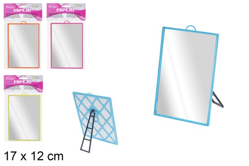 [104818] Rectangular mirror with support 17x12 cm