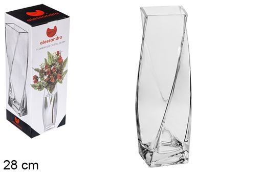 [101761] Glass flower vase 28 cm