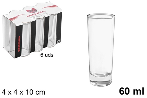 [105541] Pack 6 bicchierini alti 60 ml