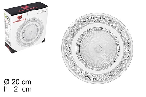 [105420] Assiette en verre Phoenix 20 cm