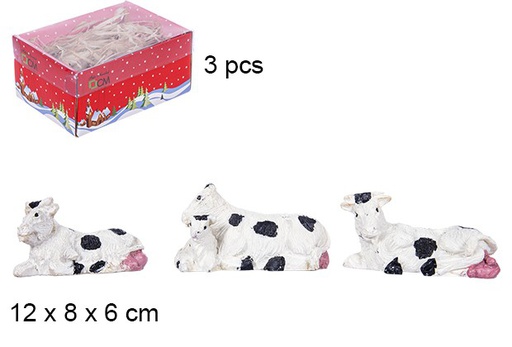 [106249] Pack 3 vacas resina caja tapa PVC