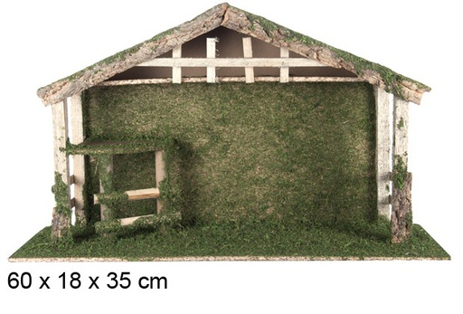 [106364] Wooden cabin 60x18x35 cm