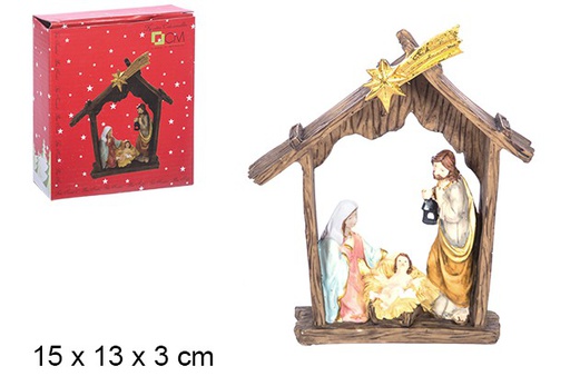 [106387] Portail de la Nativité 3 figurines 15 cm