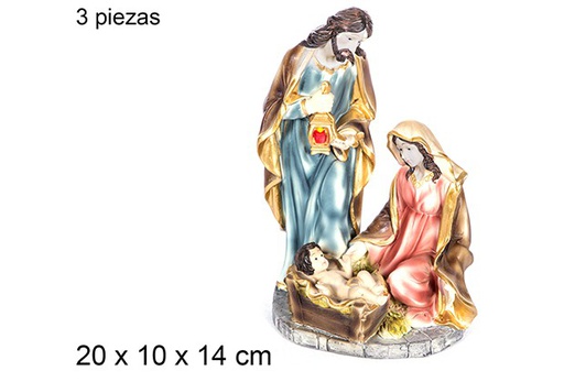 [106394] Crèche de Noël 3 pièces 20 cm