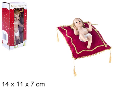 [106397] Gesù bambino con cuscino 12,5 cm