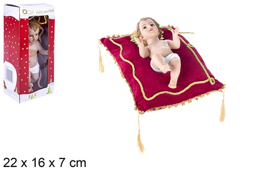 [106398] Enfant Jésus avec coussin 20 cm