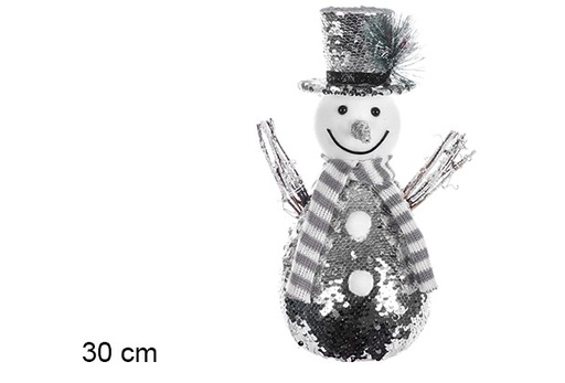 [106468] Muñeco nieve brillante Navidad 30 cm