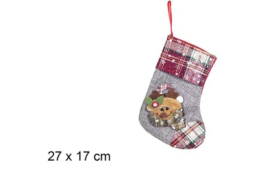 [106488] Calza decorata natalizia 27x17 cm