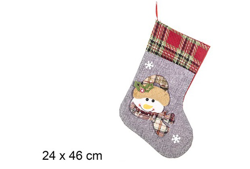 [106490] Chaussette décorée de Noël 24x46 cm