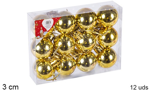 [106546] 12 bolas oro brillo 3cm