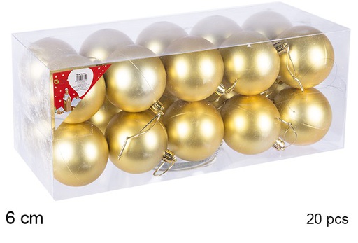[106766] Pack 20 palline oro opache 6 cm