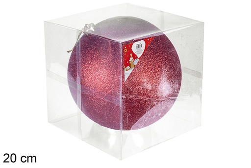 [106915] bola vermelha glitter 20cm