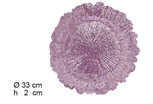 [105923] Under vintage violet glossy plate 33 cm