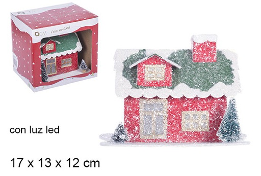 [106326] Glowing Christmas House with LED Light