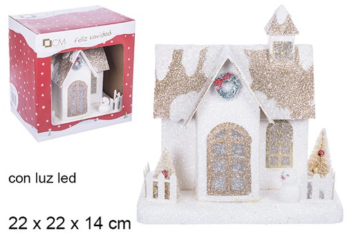 [106352] Casa navidad brillante con luz led