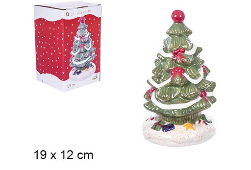 [106427] Árvore de Natal de cerâmica 19 cm