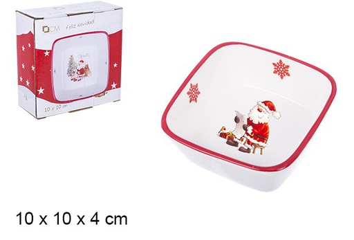 [106436] Tigela de cerâmica natalina decorada com Papai Noel 10 cm