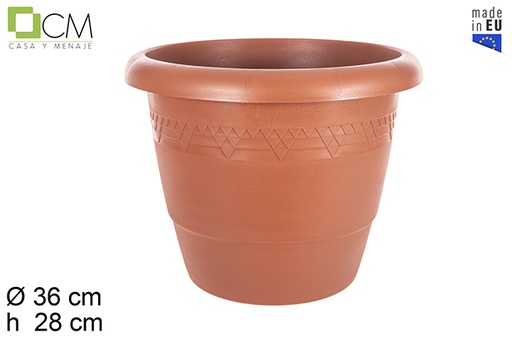 [102937] Vaso de plástico Elsa em terracota 36 cm