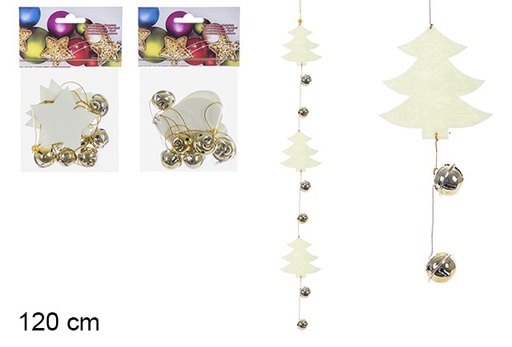 [107333] Pendentif métal doré 3 modèles 120 cm