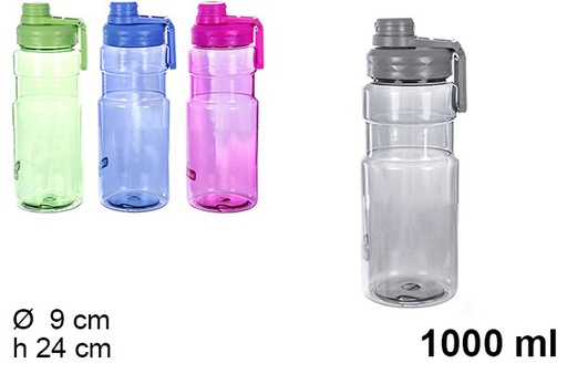 [105280] Botella agua surtidos 4 colores 1l