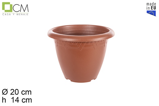[103015] Vaso in plastica Elsa terracotta 20 cm