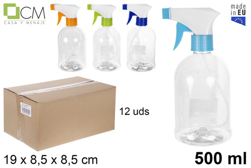 [107245] Botella campana plástico con pulverizador 500 ml