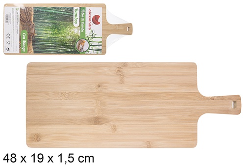 [104727] Tabla bambú multifunción con mango 48x19 cm