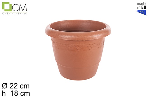 [102934] Vaso de plástico Elsa em terracota 22 cm