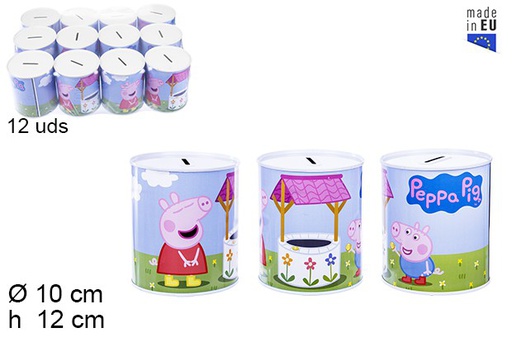 [101919] Metal piggy bank Peppa Pig 10x12 cm