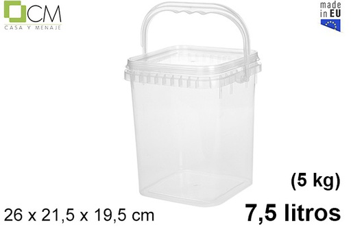 [103120] Envase plástico multiuso cuadrado 7.500 ml (5 kg)
