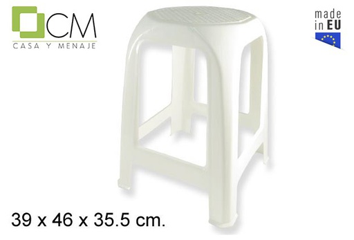 [103093] Grand tabouret en plastique blanc