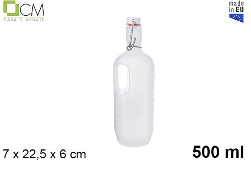 [102763] Garrafa plástica de água branca de 500 ml