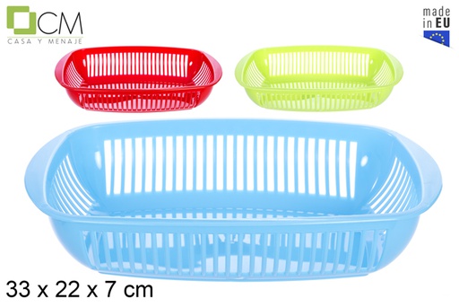 [107506] Cesto retangular em cores sortidas 33x22 cm