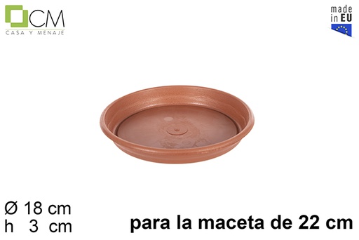 [103095] Assiette pot en terre cuite Elsa 22 cm